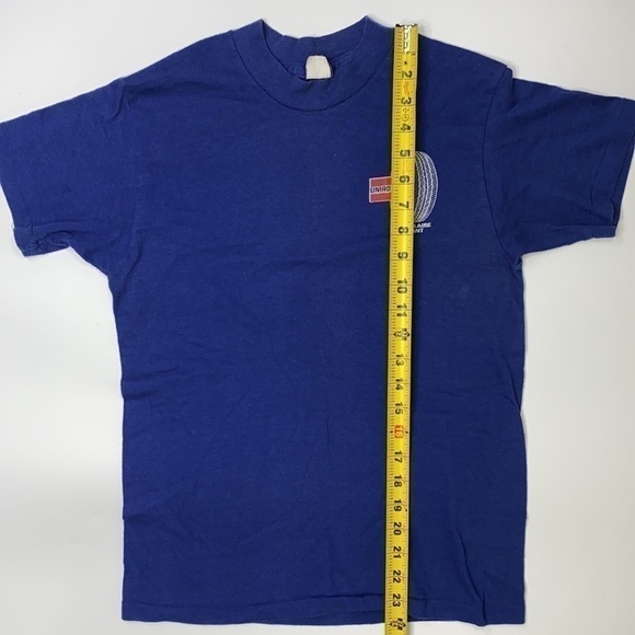 Vintage Uniroyal Eau Claire Plant Blue Tshirt RARE Medium - Picture 5 of 7